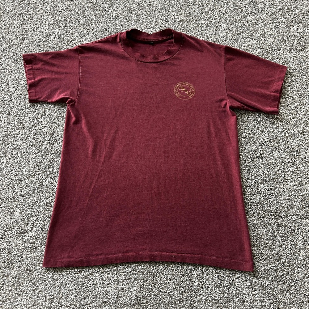 Vintage Butler Armco Independent Union Shirt Mens Med Red Workwear Tee T-Shirt